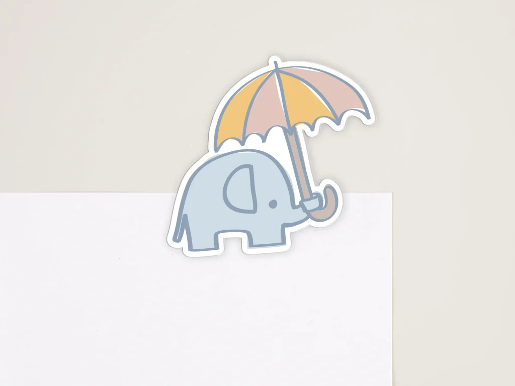 Magnet aus dem Sortiment von Wupperschön mit dem Wuppertaler Elefanten Tuffi